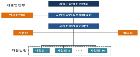 국가전략기술 프로젝트 추진체계 제안(2) - 개별법인형