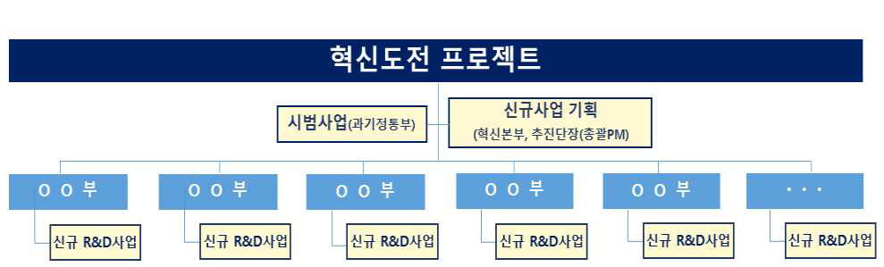 혁신도전 프로젝트 사업 추진체계