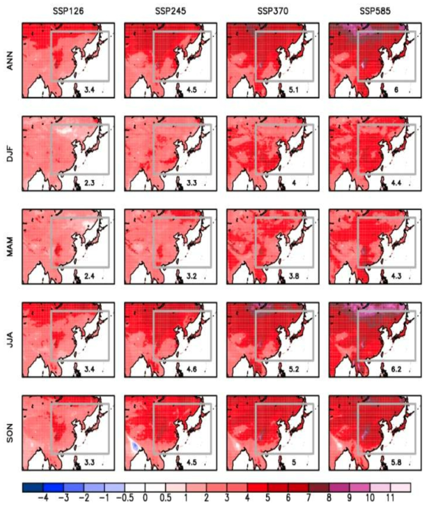 Same as figure 2.1.1.44 (T95), except for the middle of 21st Century (2050-2074)