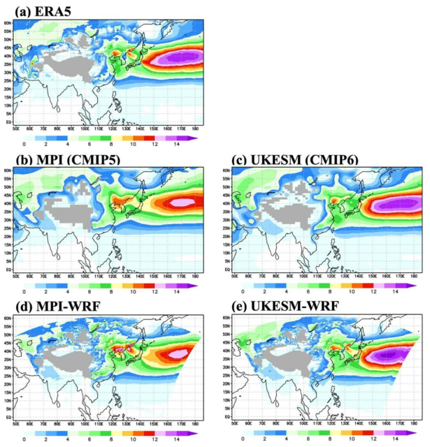 Same as Figure 2.3.2 but for the meridional eddy heat flux at 850 hPa (unit: K ms-1)