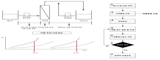 온라인 유지화학세정 모식도