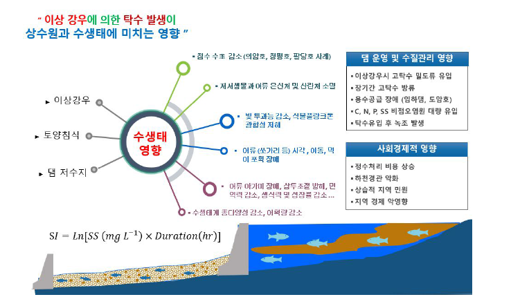 탁수가 수생태계 건강성에 미치는 영향