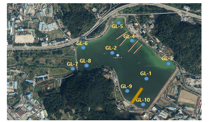 Test bed 녹조 농도 조사 위치
