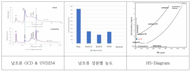 남조류 LC-OCD 측정 결과