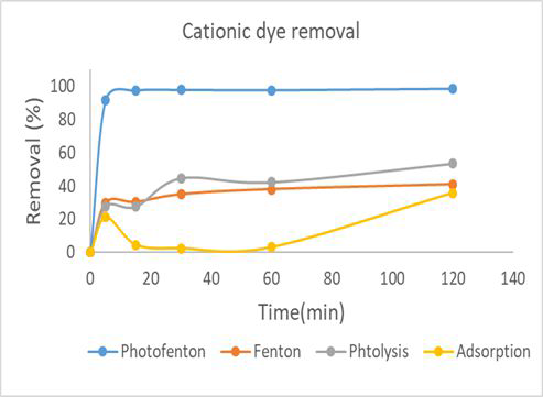 Nanoparticle Mn-Fe2O3 촉매에 의한 양이온성 색도유발물질 제거 효율