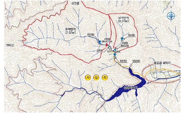 춘천시 서면 서상리 취수시설 주변 현황