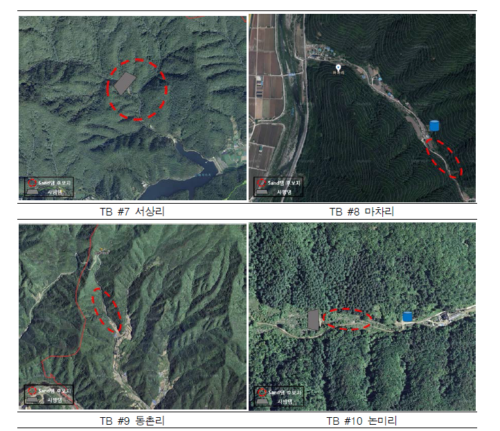 Sand댐 예비후보지 위치 현황(2)
