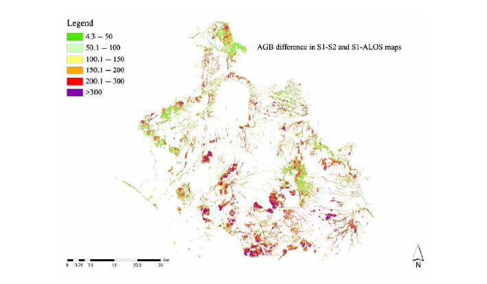 산림 바이오매스 map (Gaia et al., 2018)