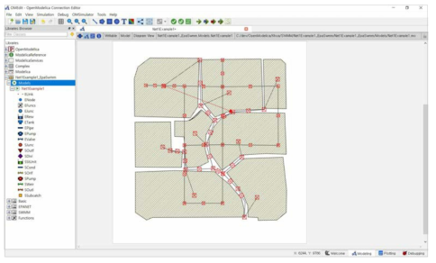 OpenModelica 기반 하수도 시뮬레이터 화면