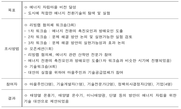 성대골 에너지 전환전략과 리빙랩