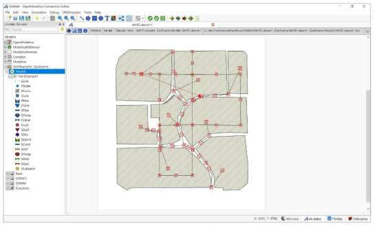 OpenModelica 기반 하수도 시뮬레이터 화면