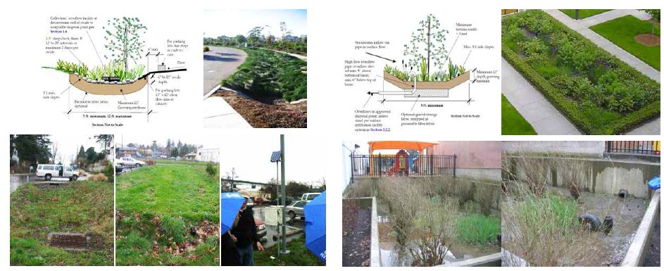 포틀랜드시 식생수로, 식생침투조