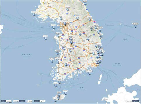 지표형 광대역 관측소(SBB) 53개소