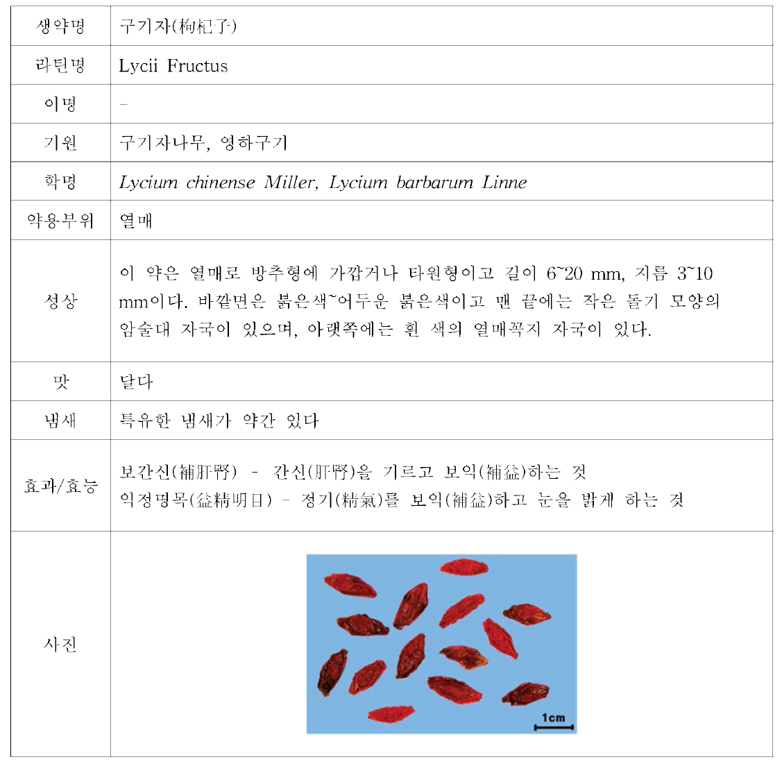 구기자의 특징