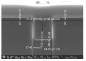 게이트산화막 두께 분석을 위한 SEM image