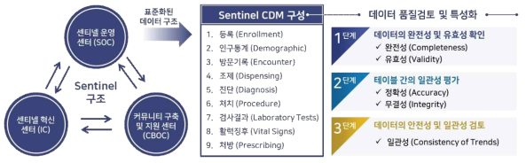 Sentienl CDM의 구조 및 데이터 품질검토 절차