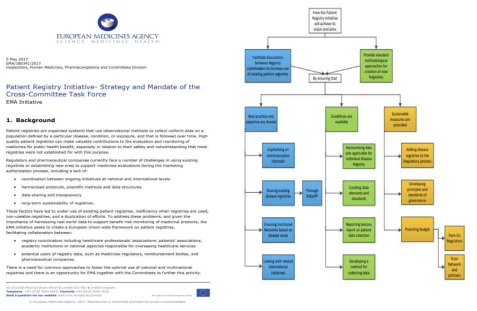 EMA의 Patient Registry Initiative 가이드라인