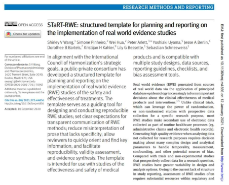 STaRT-RWE: A structured template for planning and reporting on the implementation of real-world evidence studies