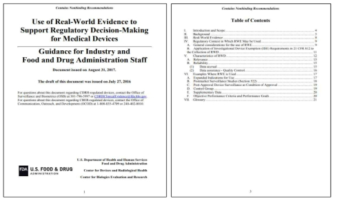 의료기기에서의 RWE 활용 지원을 통한 규제기관 의사 결정 가이드라인