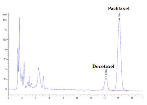 HPLC raw data for docetaxel assay in plasma