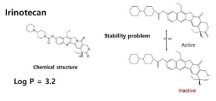 Irinotecan 의 구조 및 특성