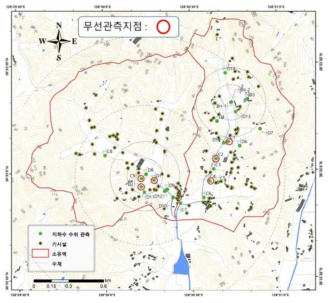 무선관측지점 공간적 범위