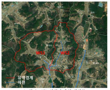 양곡리 유역 위치도