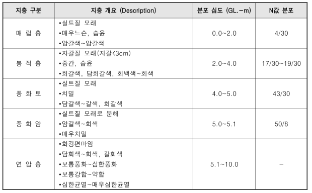 시추공별 상세현황(DM-3)