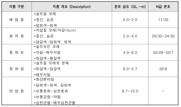 시추공별 상세현황(DM-10)