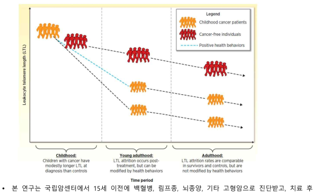 소아청소년암 생존자들과 대조군과의 LTL attrition 의 비교