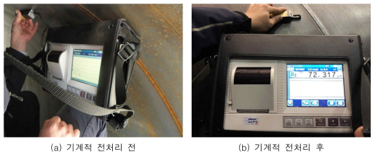 내면 기계전 전처리 공정 전‧후