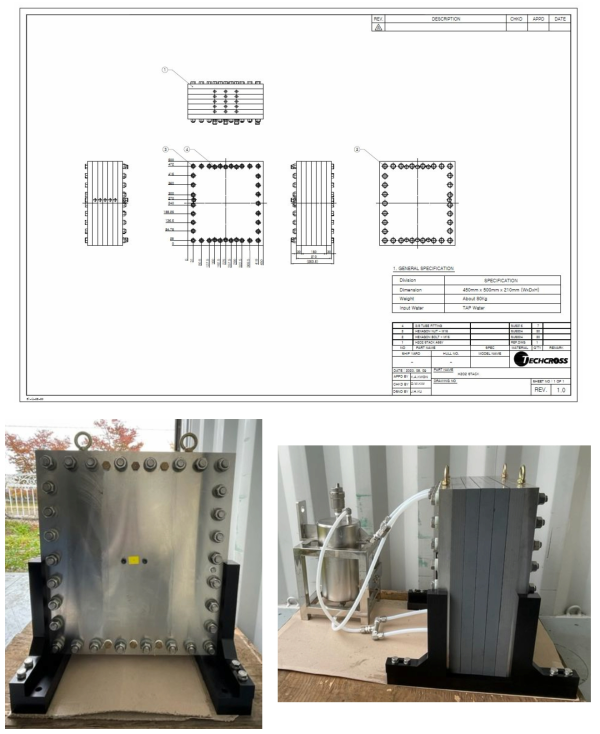 E-H2O2 발생 모듈 외형도 및 제작 완료 사진