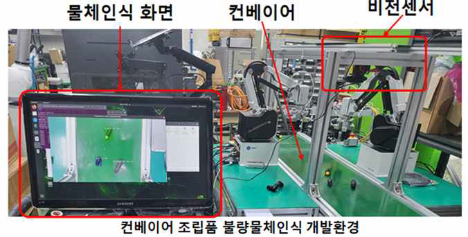 비전 AI 및 네트워크 기반 컨베이어 연계 Pick & Place 복수로봇 제어시스템(3차년도)