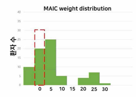 MAIC weight 분포 산출