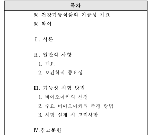 구취완화-평가 가이드(안) 목차