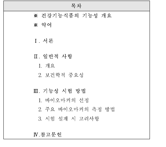 청력유지-평가 가이드(안) 목차