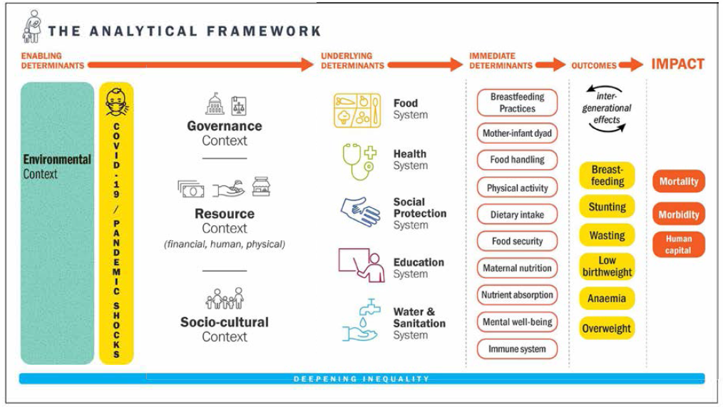 COVID-19 and nutrition analytical framework (UNICEF/US AID/WHO, 2022)