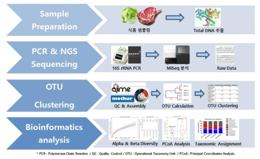 Metagenomic analysis 기반 세균총 분석 및 오염도 평가 과정