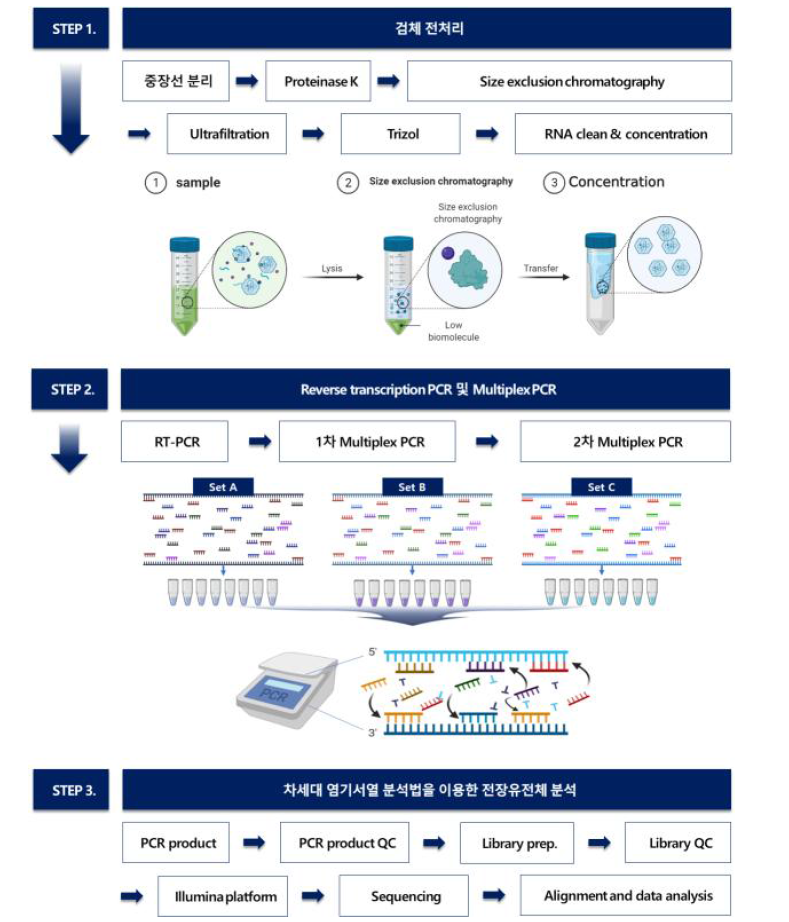 NGS를 이용한 패류 및 조개 젓갈에서 A형 간염바이러스 전장 유전체 분석 방법 개요