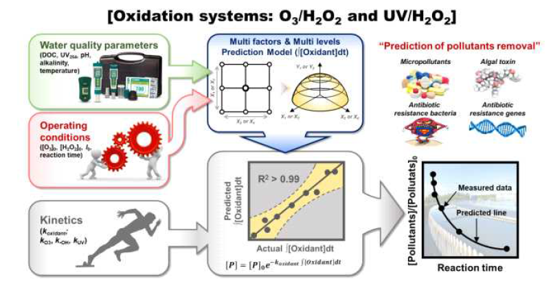수질성상 및 처리조건을 통한 산화제 노출량 예측과 오염물질의 제어 거동 예측