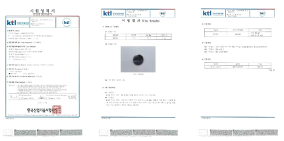 공인인증 시험성적서