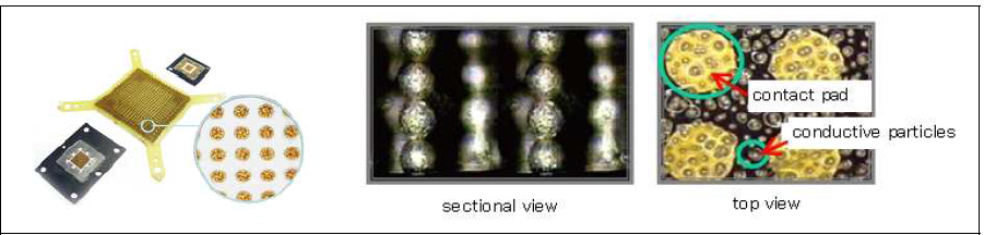 수요사 0.25mm 피치 러버 테스트 소켓 내 도전성 파우더 정렬 기술 개발
