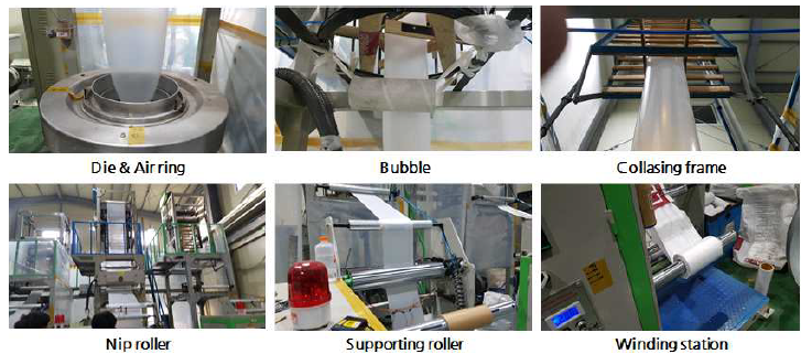 HDPE/PBAT 부분생분해 위생백필름 압출공정