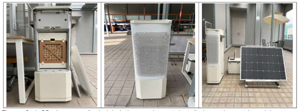 Images of air inhalation equipment installed on the outdoor laboratory, which is located in the Pyeongchang campus of Seoul National University, for measuring air quality