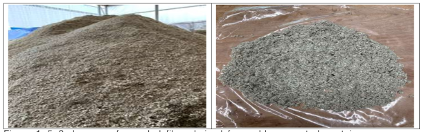 Images of recycled fiber derived from old corrugated container