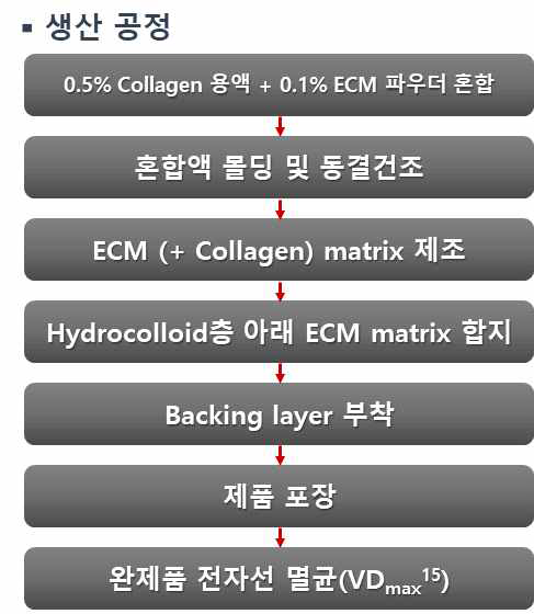 ECM/Collagen matrix 제작 시스템 흐름도