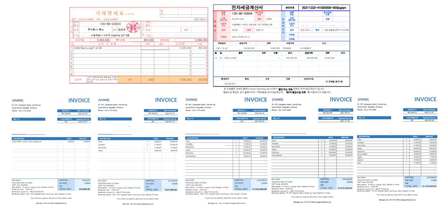 VUNO Med – LungCT 매출 증빙