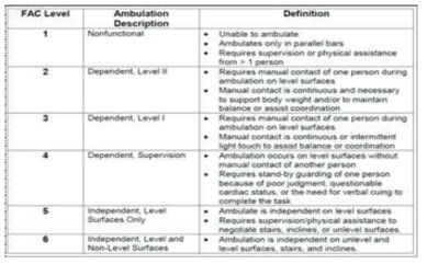 FAC (Functional Ambulation Category)