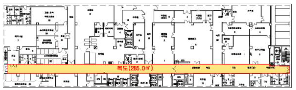 복도 공간(285m)