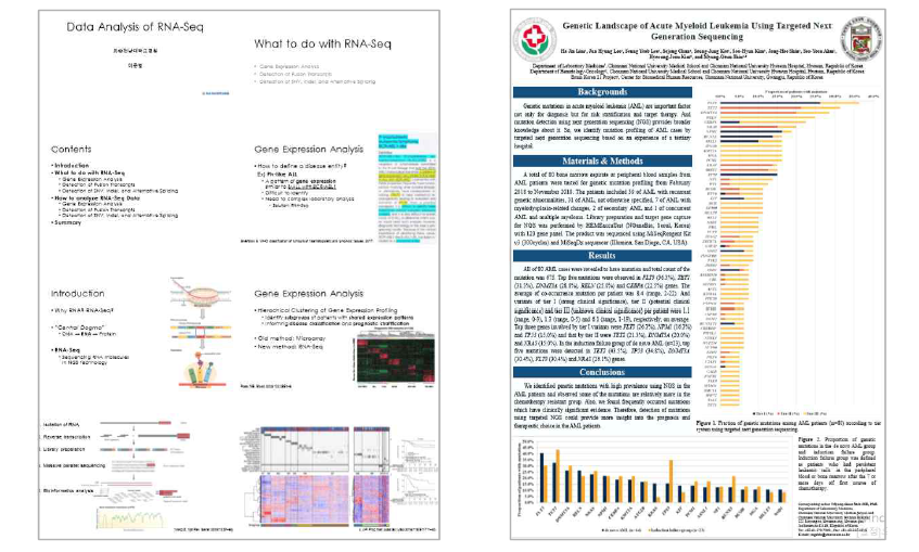 국내 학술대회 강연 및 포스터 발표 사례(2019년)